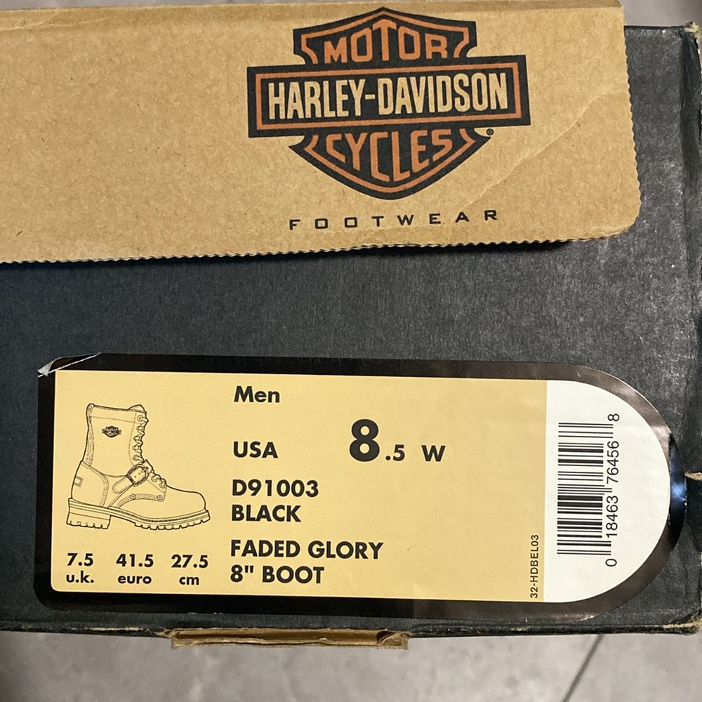 Mens Harley Davidson faded glory boots - Picture 3 of 12